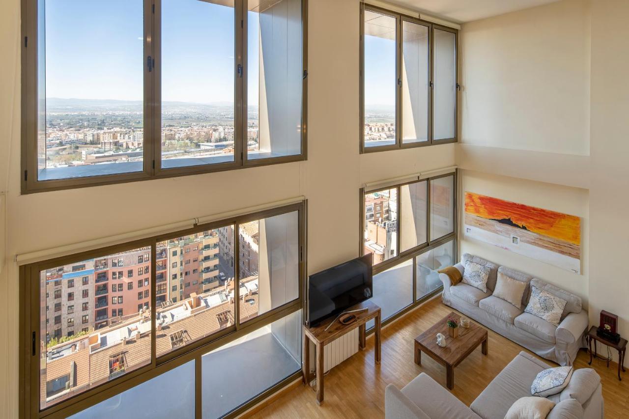 Atico Top Granada, Penthouse, 18-19Th Floor, City Centre, Views, Terrace, Free Parking エクステリア 写真